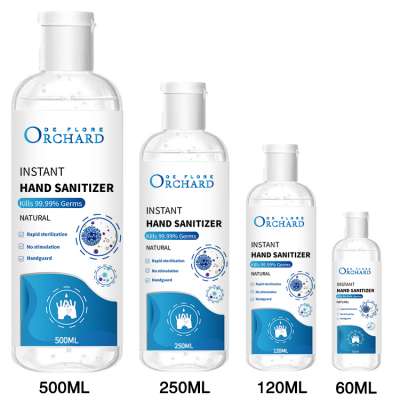 60 120 250 500ml CE FDA Alcohol Hand Sanitizer Manufacturers Custom Logo Antibacterial Instant 75% Alcohol Hand Sanitizer